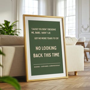 Blessings by Calvin Harris Lyric Print | Plakat z muzyką house | Cytat Print | Typograficzny | Dekoracja dyskotekowa | Wydruk Ibiza | Prezent urodzinowy