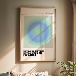 Innerbloom Blau und Grün Aura Print - Rufus Du Sol Wandkunst für House EDM Ibiza Festival Rave Art Decor House Musikliebhaber Disco Ball Funky