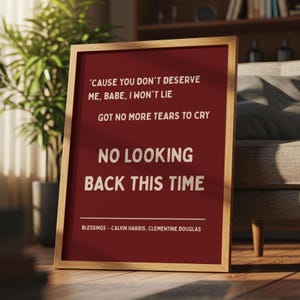 Blessings by Calvin Harris Lyric Print | Plakat z muzyką house | Cytat Print | Typograficzny | Dekoracja dyskotekowa | Wydruk Ibiza | Prezent urodzinowy