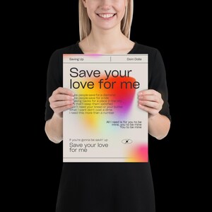 Saving Up Dom Dolla Inspired Print Beige - Wall Art for House EDM Ibiza Festival Rave Art Decor House Music Disco Funky Lyric House Music