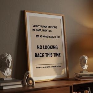 Blessings by Calvin Harris Lyric Print | Plakat z muzyką house | Cytat Print | Typograficzny | Dekoracja dyskotekowa | Wydruk Ibiza | Prezent urodzinowy