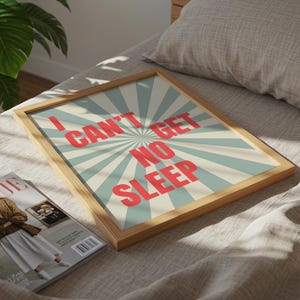 I Can&#39;t Get No Sleep Print | Insomnia Faithless | Man Cave Print | Music Poster | Wall Art | House Music | Wall Decor | DJ | Trance | Techno