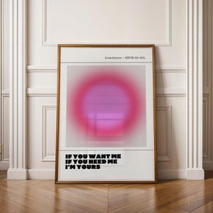 Innerbloom Pink und Purple Aura Print - Rufus Du Sol Wandkunst für House EDM Ibiza Festival Rave Art Decor House Musik Disco Ball Funky