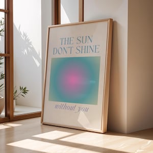 The Sun Don&#39;t Shine Without You I Sonnetanz | Music Poster | Wall Art | House Music Poster | Bold | DJ | Trance | Techno | Electronic Music