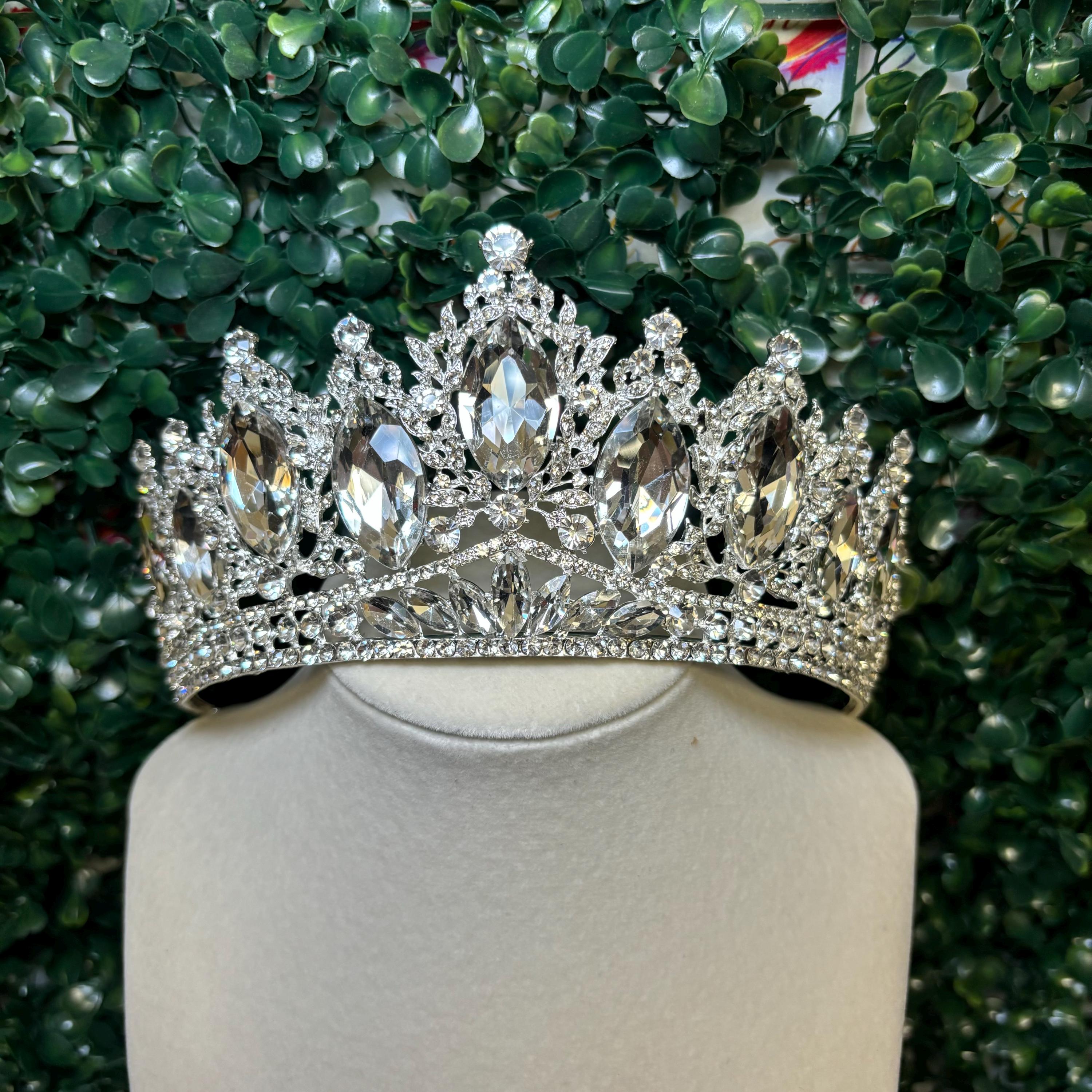 Silver Quinceanera Tiara Crown: Luxury Zirconia Headband