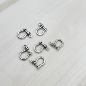 Antique Silver U-Shackle Connector: Zinc Alloy Jewelry Component (10 Pieces) bild 3