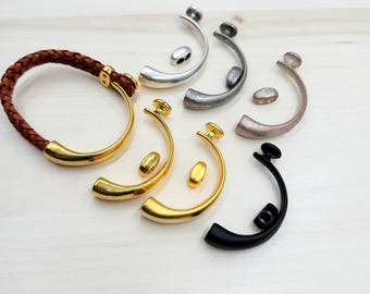 3 Sets Half Cuff Bracelet Clasps: DIY Jewelry Component