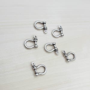 Antique Silver U-Shackle Connector: Zinc Alloy Jewelry Component (10 Pieces) bild 5