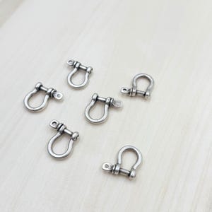 Antique Silver U-Shackle Connector: Zinc Alloy Jewelry Component (10 Pieces) bild 4