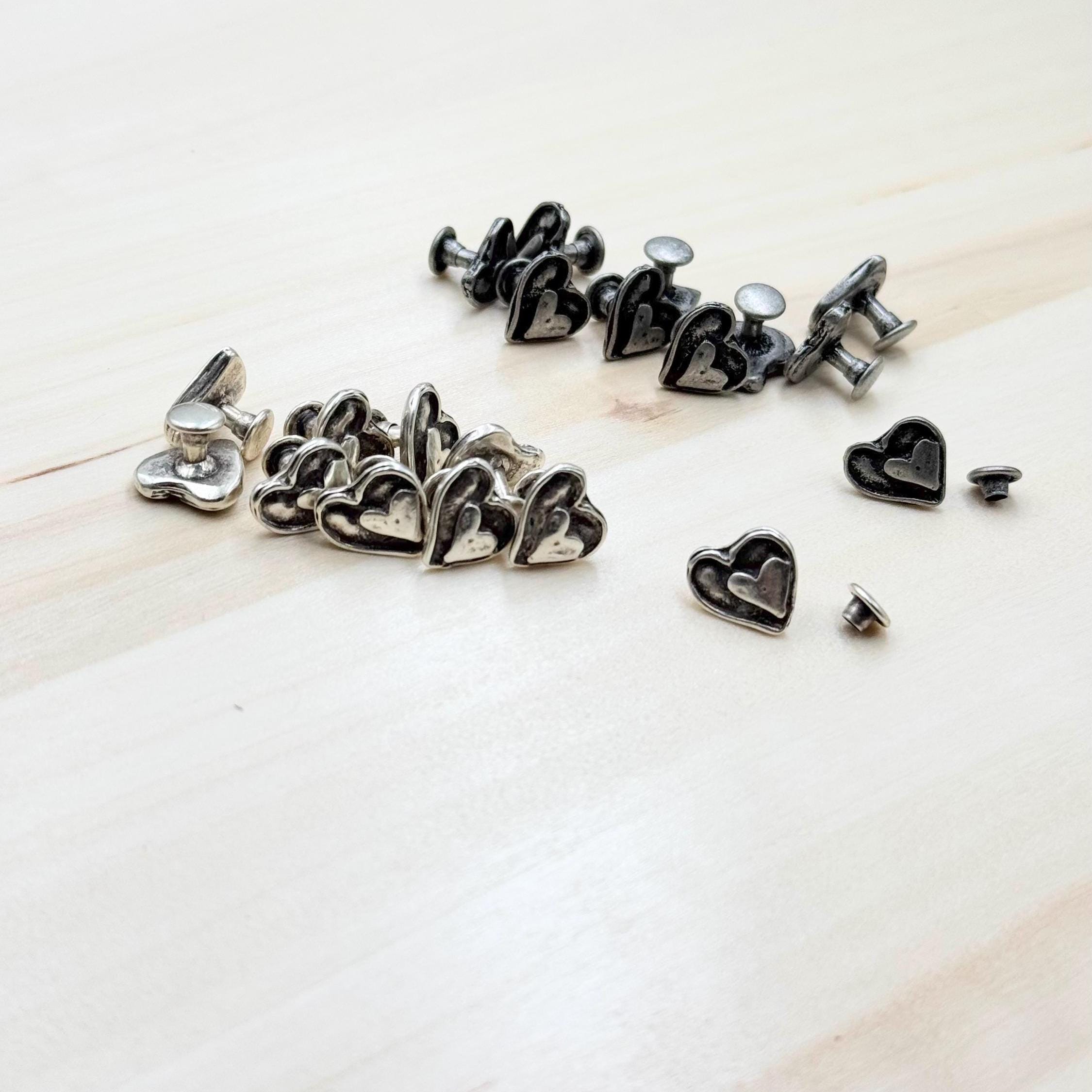 【AAKE】HEART RIVET WIDE PT Amazon.com: HARFINGTON 10set Heart Rivet 14mm Metal Heart