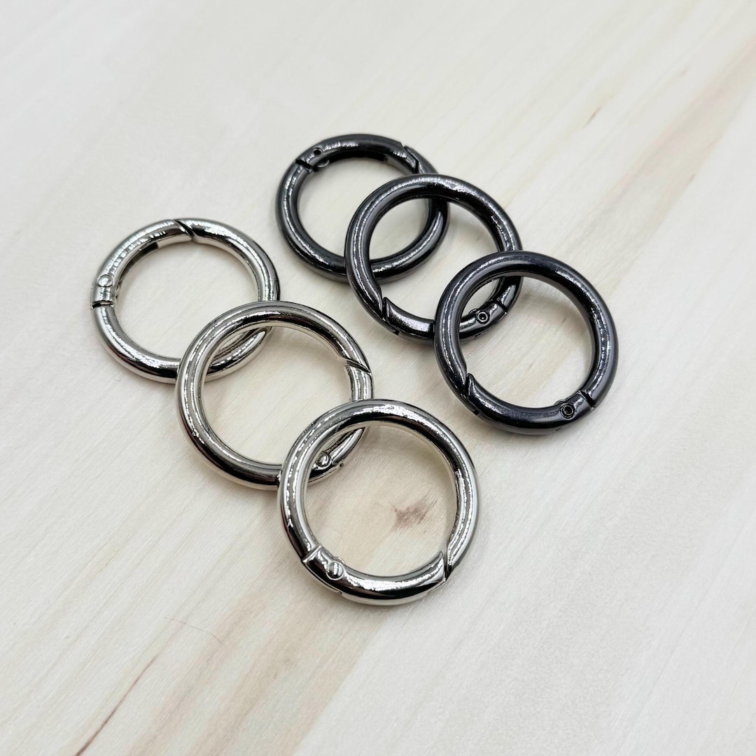 Rhodium Round Carabiner Lock: Zinc Metal Alloy Clip (1.40 Inch) - Etsy