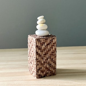 Miniature Stone Stack + Miniature Sculpture + Beach Art + 1:12 Scale