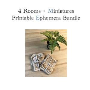 Printable Ephemera Bundle + Digital Download Ephemera + 1:12 Scale