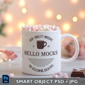 Valentines Mug Mockup PSD AOP Mug Mockup Smart Object Realistic 15 oz Mug Mockup Pink Mug Mockup PSD Coffee Cup Mockup 15oz Mug Template
