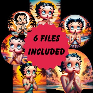 Praying Betty Boop PNG- Instant download (6 Images Included)