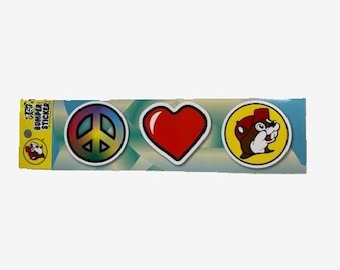 Buc-ee's Sticker - Peace Love Beaver - FREE SHIPPING