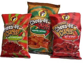 Buc-ee's SPICY Cheese-ee Curls & Puffs 3 bags