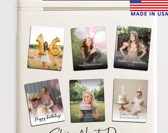 Personalized Photo Magnet Favors, Quinceañera, Sweet 16, Birthday Thank You