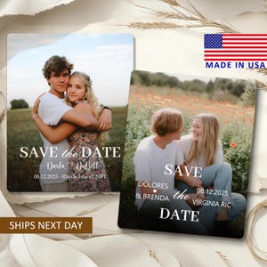 50 BULK Save The Date Magnets with QR Code Personalized Wedding Invitation Magnets Card qr Code RSVP Wedding qr Magnet Invitation w/ Picture
