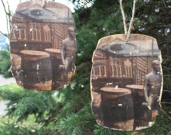 1 - Jack Daniels - Photography Collage - Photo Transfer - Lynchburg & Nashville, TN - JD Distillery - Barrel Wood Christmas - Gift