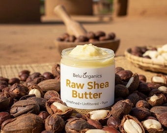 Raw Shea Butter - 100% Pure, Organic, Grade A, Moisturizing Skin and Hair Care, Unrefined