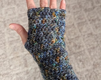 Natural Fiber Fingerless Gloves: Alpaca, Merino Wool, Bamboo, Silk