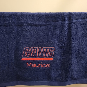 New York Bath Towel Set, Personalized Gift, Towel Set, Sports Bathroom Decor, Man Cave Decor , NY Football Fan, Christmas Gift,