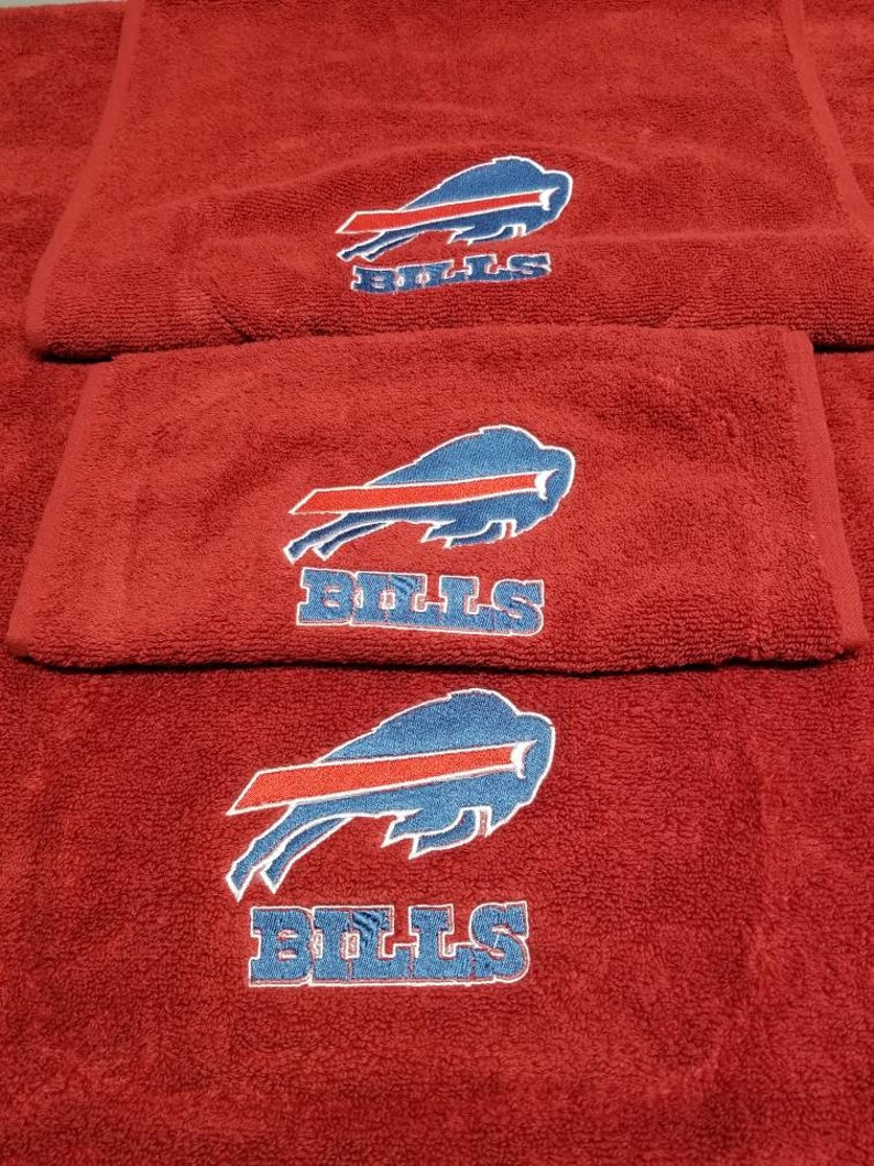 Buffalo Bills Football Bath Towel Set Personalized Gift Etsy