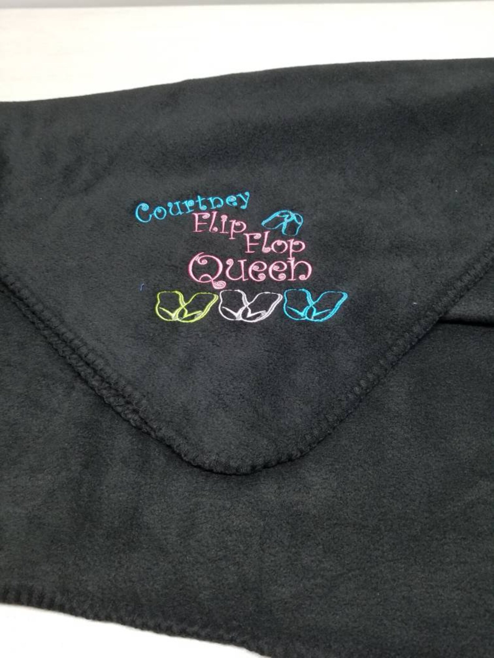 Flip Flop Blanket Personalized Flip Flop Throw Beach Etsy