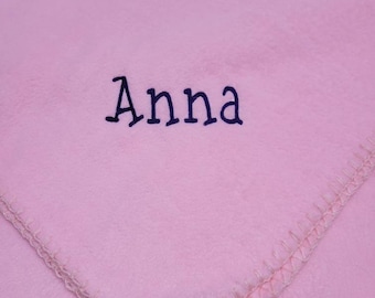 Personalized Fleece Throw Blanket: Monogrammed Gift (50x60)
