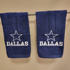 Cowboys Bath Set kids Bathroom Personalized Gift Cowboys Fan Bath Towels For Him Cowboys Gift Sports Bathroom Sports Decor