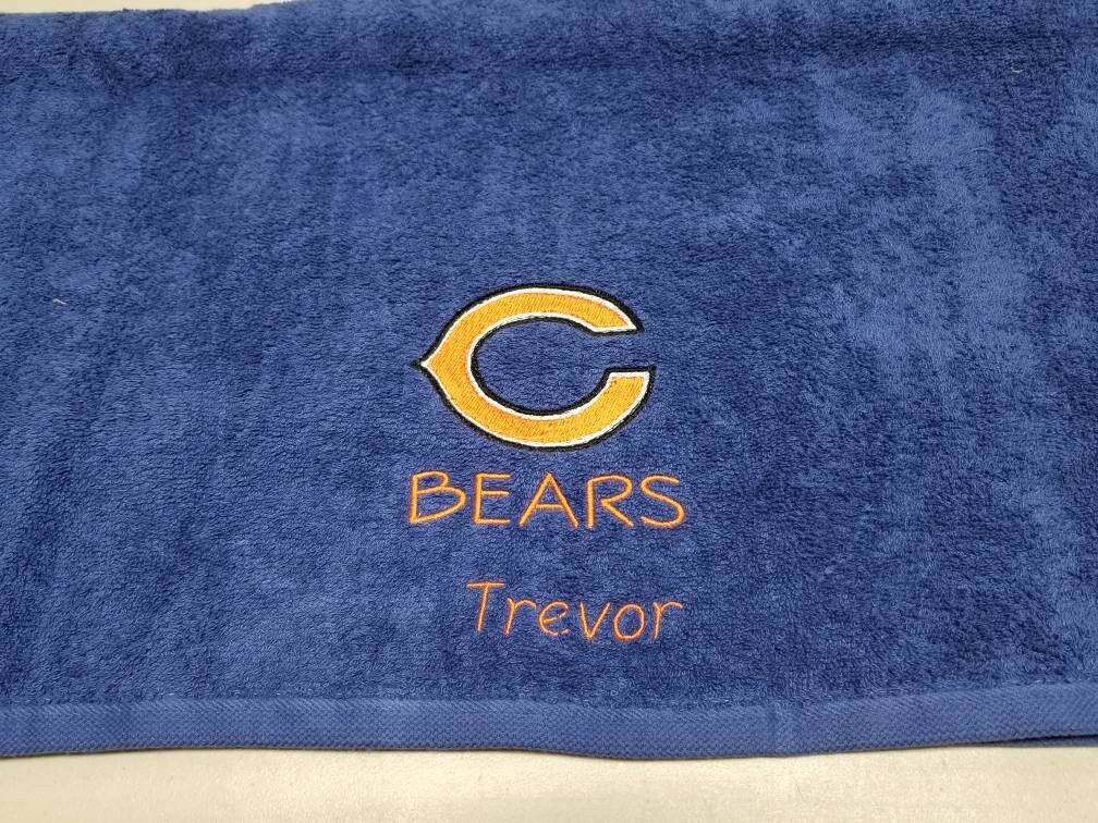 Chicago Bears Towel Personalized Gift Football Sports Team Etsy