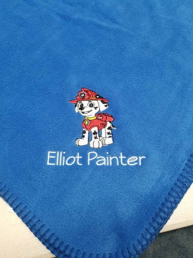 Paw Patrol Blanket Fleece Throw Blanket Chase Marshall Etsy