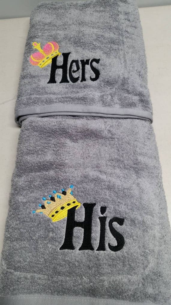 King and Queen Bathroom Towel Set Personalized Towel Sets Wedding Gift Idea House Warming Gift Luxury Towels Bridal Shower Gift Etsy Ireland
