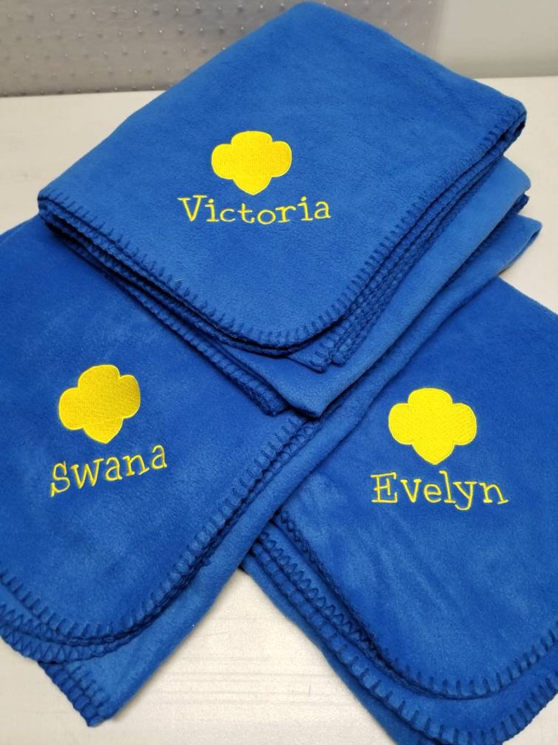 Girl Scout Blanket Personalized Scouting Throw Girl Scout Etsy