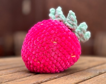 Peluche fraise/au crochet Fraise en peluche/mignonne au crochet fraise/amigurumi fraise