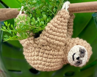 Jardinière suspendue au crochet paresseux : mini suspension succulente, décoration de dortoir