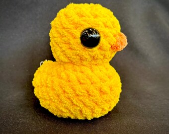 Peluche canard en caoutchouc au crochet - Buddy en chenille, bas de Noël