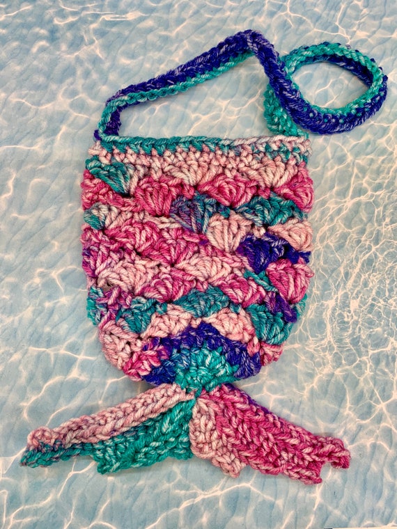 crochet mermaid tail purse