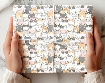 Kawaii Spitze Katze Geschenkverpackung Urlaub, Einzigartige Weihnachtsgeschenkverpackung Papier xmas Geschenkverpackung