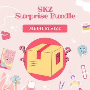 Stray Kids mittlere Größe Überraschung Bundle Bias Tasche Custom Merch Geschenktasche Goodie Bag Lesezeichen Schlüsselanhänger, Aufkleber, Fotokarten, Fotos und mehr!