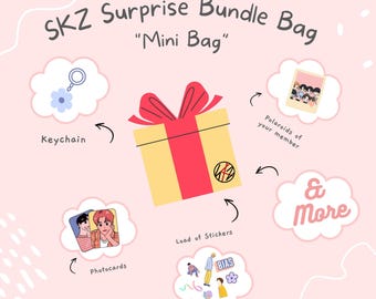 Stray Kids Small Size Surprise Bundle bias Bag Custom Merch Gift Bag Goodie Bag Bookmarks Keychains, Stickers, Photocards, Photos & More!