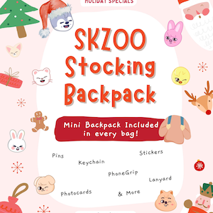 Stray Kids Rucksack Überraschungspaket Bias Bag Custom Merch Geschenktasche Goodie Bag Lesezeichen Schlüsselanhänger, Aufkleber, Fotokarten, Fotos und mehr!