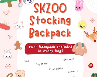 Stray Kids Backpack Surprise Bundle bias Bag Custom Merch Gift Bag Goodie Bag Bookmarks Keychains, Stickers, Photocards, Photos & More!