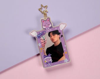Aniteez DreamL, Ateez Photocard Holder, Aniteez Keychain,wings picture holder keychain, San,Mingi,Hongjoong, Seonghwa,Yunho,Yeosang,Wooyoung