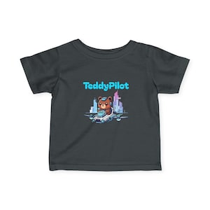 Cute Teddy Pilot Infant Tee, Baby T-Shirt, Childrens Clothing, Gift for New Parents, Aviation Theme, Toddler Apparel