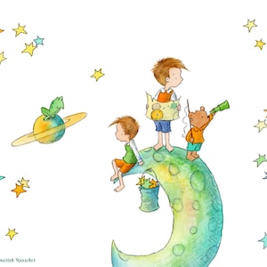 Directions - Brown Hair - Boys - Brothers- Art Print