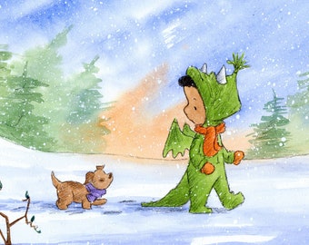 A Walk In The Snow - Art Print