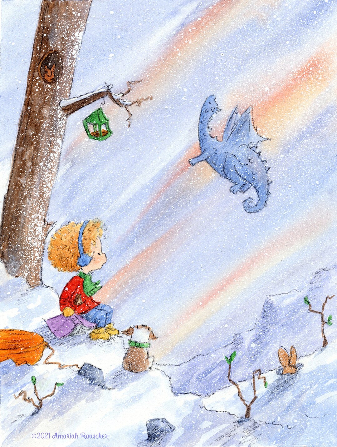 Hugo's Book of Dragons Art Print Etsy