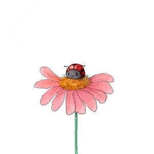 Ladybug Daisy - Art Print